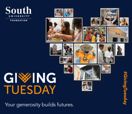 South University’s Day of Giving – Your Generosity Builds Futures. Give to South Today